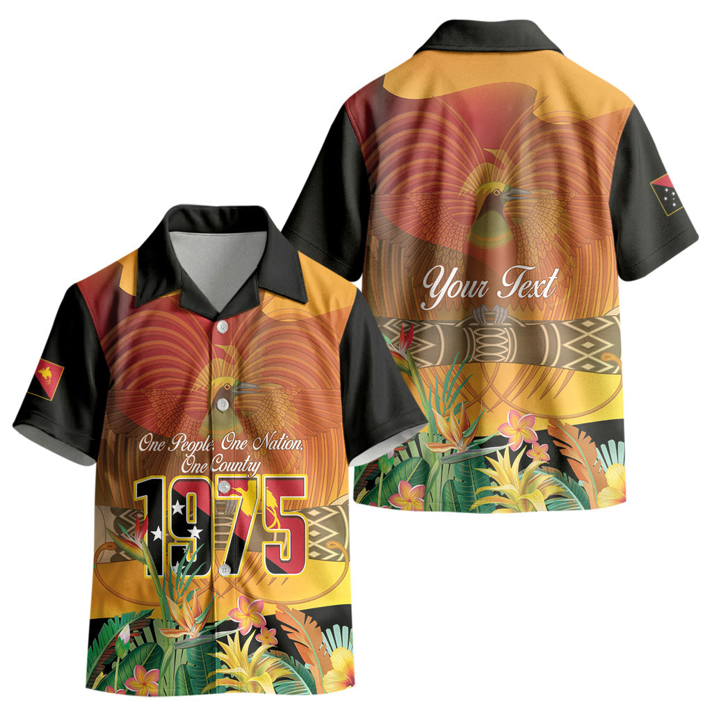 Personalised Papua New Guinea Independence Day Kid Hawaiian Shirt One People One Nation One Country
