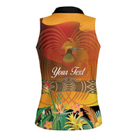 Personalised Papua New Guinea Independence Day Women Sleeveless Polo Shirt One People One Nation One Country