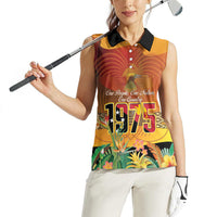 Personalised Papua New Guinea Independence Day Women Sleeveless Polo Shirt One People One Nation One Country