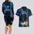 Hawaii Couples Matching Long Sleeve Bodycon Dress and Hawaiian Shirt Pray For Maui Hawaiian Plumeria Be Strong Blue Verison LT14 - Polynesian Pride