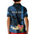 Personalised Hawaii Kid Polo Shirt Pray For Maui Hawaiian Plumeria Be Strong Blue Verison LT14 - Polynesian Pride