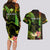 Personalised Hawaii Couples Matching Long Sleeve Bodycon Dress and Hawaiian Shirt Pray For Maui Hawaiian Plumeria Be Strong Reggae Verison LT14 - Polynesian Pride