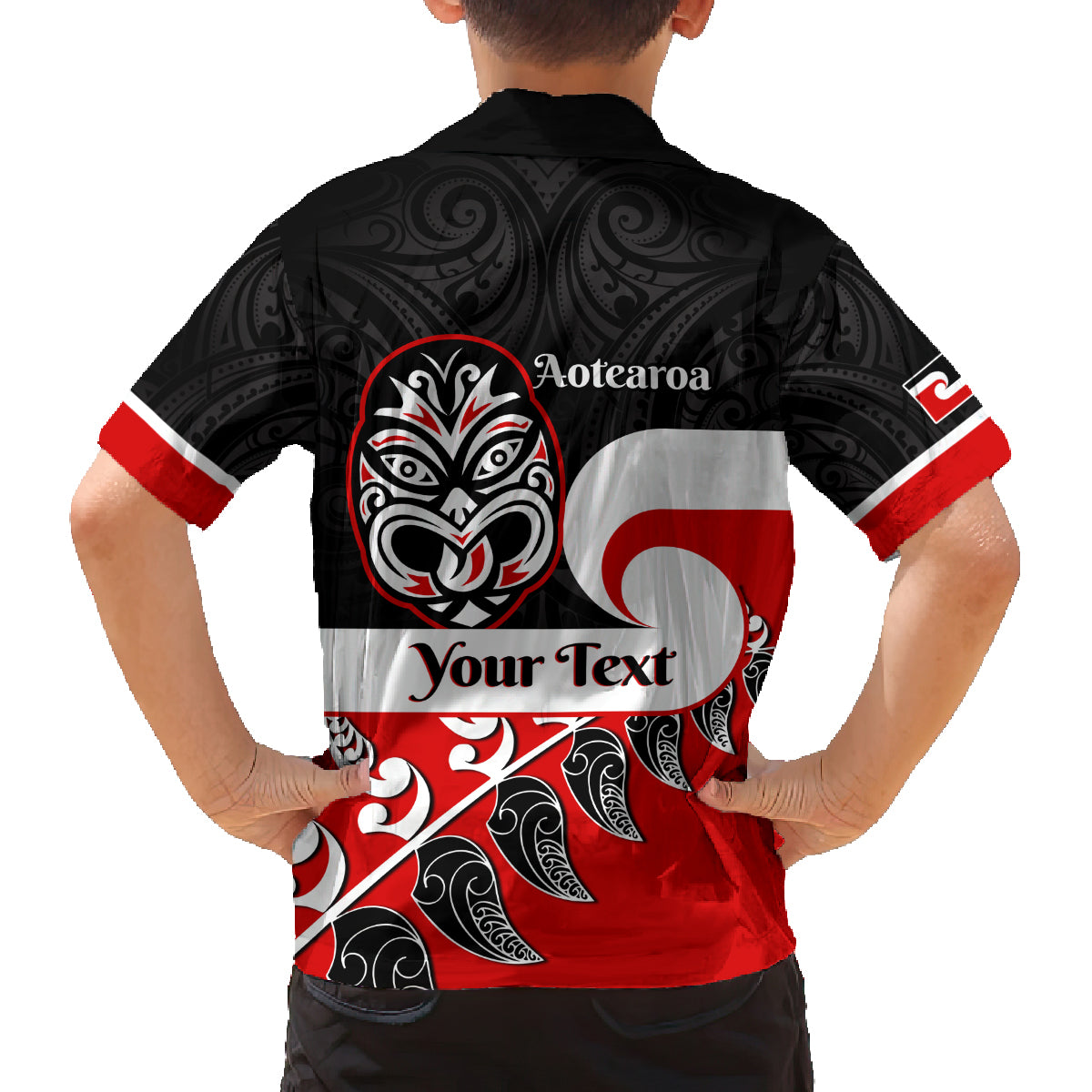 Personalised Te Reo Maori New Zealand Family Matching Long Sleeve Bodycon Dress and Hawaiian Shirt Kia Haka Maori Fern With Tino Rangatiratanga LT14 - Polynesian Pride