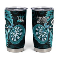 New Zealand Darts Tumbler Cup Happiness Is A Tight Threesome Maori Turquoise