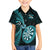 Personalised New Zealand Darts Family Matching Puletasi Dress and Hawaiian Shirt Happiness Is A Tight Threesome Maori Turquoise LT14 Son's Shirt Turquoise - Polynesian Pride