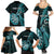 personalised-new-zealand-darts-family-matching-summer-maxi-dress-and-hawaiian-shirt-happiness-is-a-tight-threesome-maori-turquoise