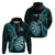 Personalised New Zealand Darts Hoodie Happiness Is A Tight Threesome Maori Turquoise LT14 - Polynesian Pride