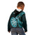 Personalised New Zealand Darts Kid Hoodie Happiness Is A Tight Threesome Maori Turquoise LT14 - Polynesian Pride