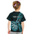 Personalised New Zealand Darts Kid T Shirt Happiness Is A Tight Threesome Maori Turquoise LT14 - Polynesian Pride