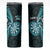 Personalised New Zealand Darts Skinny Tumbler Happiness Is A Tight Threesome Maori Turquoise