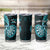 Personalised New Zealand Darts Tumbler Cup Happiness Is A Tight Threesome Maori Turquoise