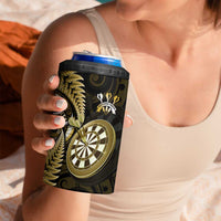 New Zealand Darts 4 in 1 Can Cooler Tumbler Happiness Is A Tight Threesome Maori Gold LT14 - Polynesian Pride
