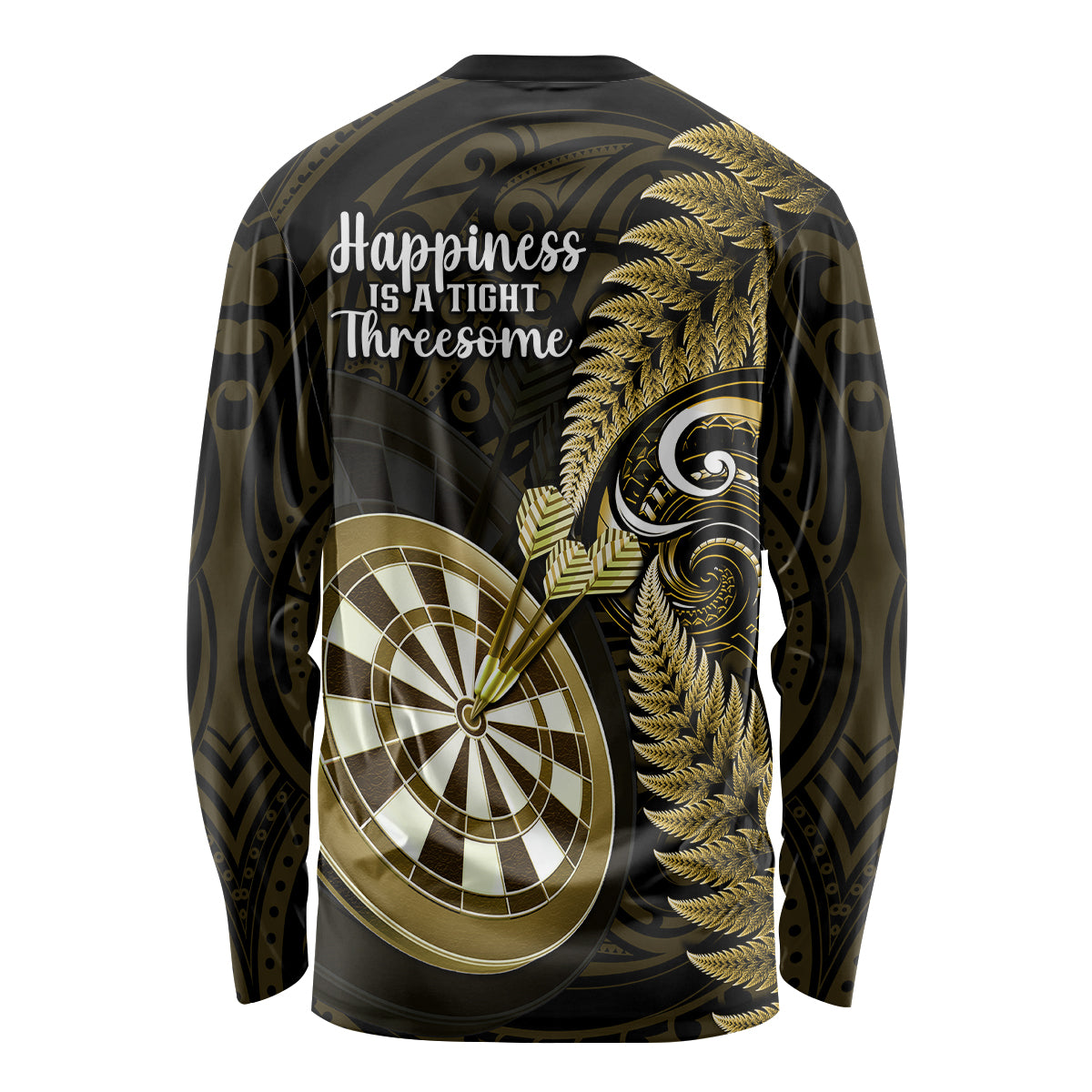 new-zealand-darts-long-sleeve-shirt-happiness-is-a-tight-threesome-maori-gold