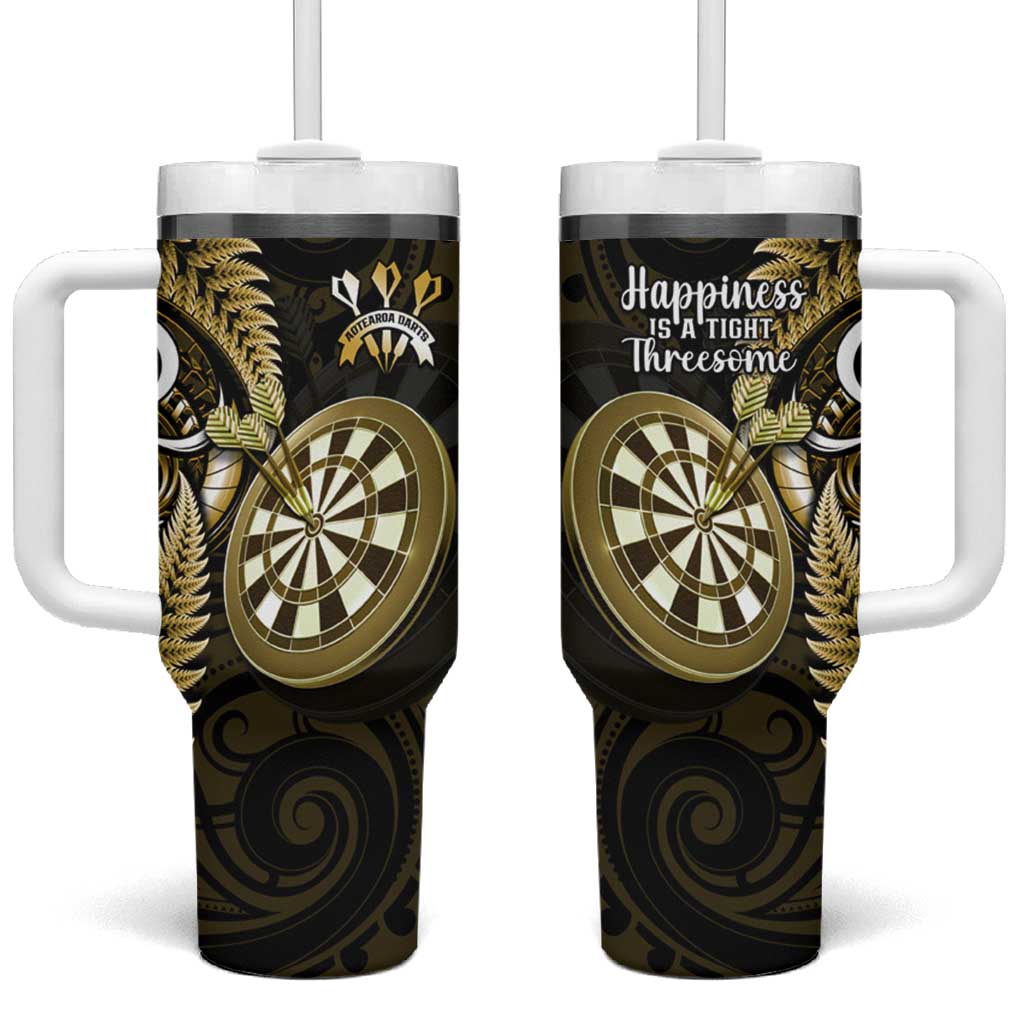 New Zealand Darts Tumbler With Handle Happiness Is A Tight Threesome Maori Gold