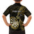 Personalised New Zealand Darts Family Matching Puletasi Dress and Hawaiian Shirt Happiness Is A Tight Threesome Maori Gold LT14 - Polynesian Pride