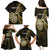 Personalised New Zealand Darts Family Matching Puletasi Dress and Hawaiian Shirt Happiness Is A Tight Threesome Maori Gold LT14 - Polynesian Pride