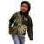 Personalised New Zealand Darts Kid Hoodie Happiness Is A Tight Threesome Maori Gold LT14 - Polynesian Pride