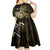 Personalised New Zealand Darts Kid Short Sleeve Dress Happiness Is A Tight Threesome Maori Gold LT14 - Polynesian Pride