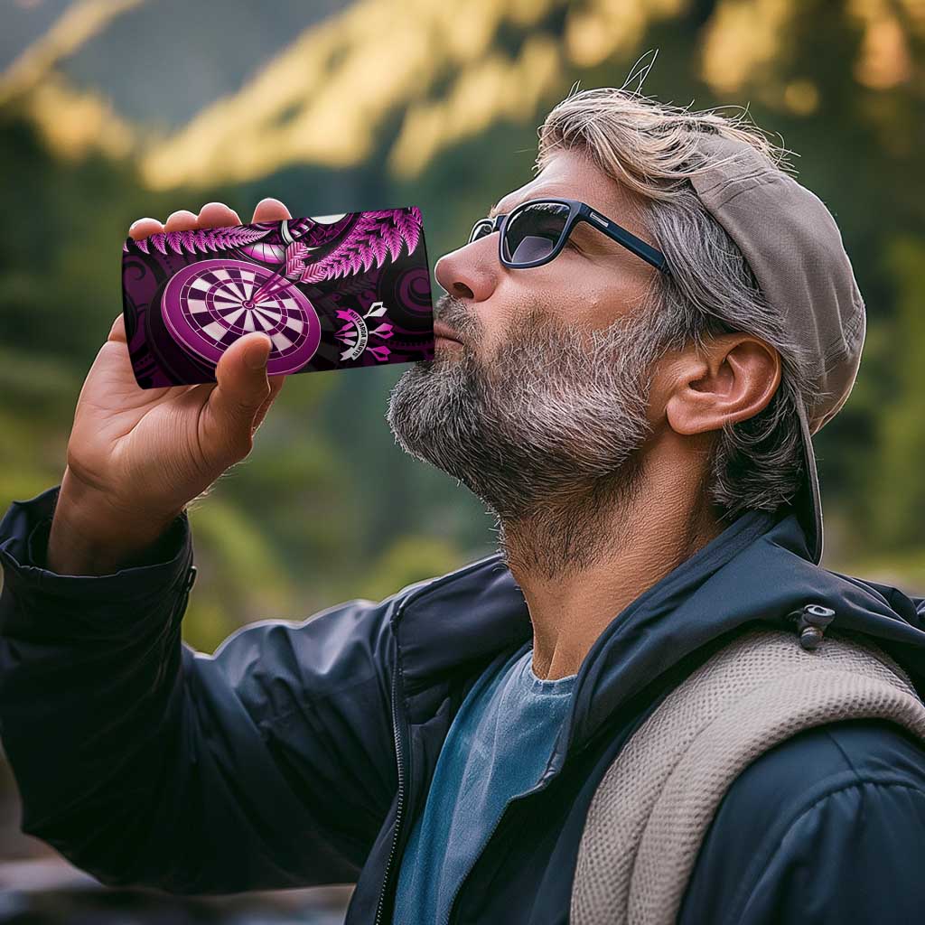 New Zealand Darts 4 in 1 Can Cooler Tumbler Happiness Is A Tight Threesome Maori Pink LT14 - Polynesian Pride