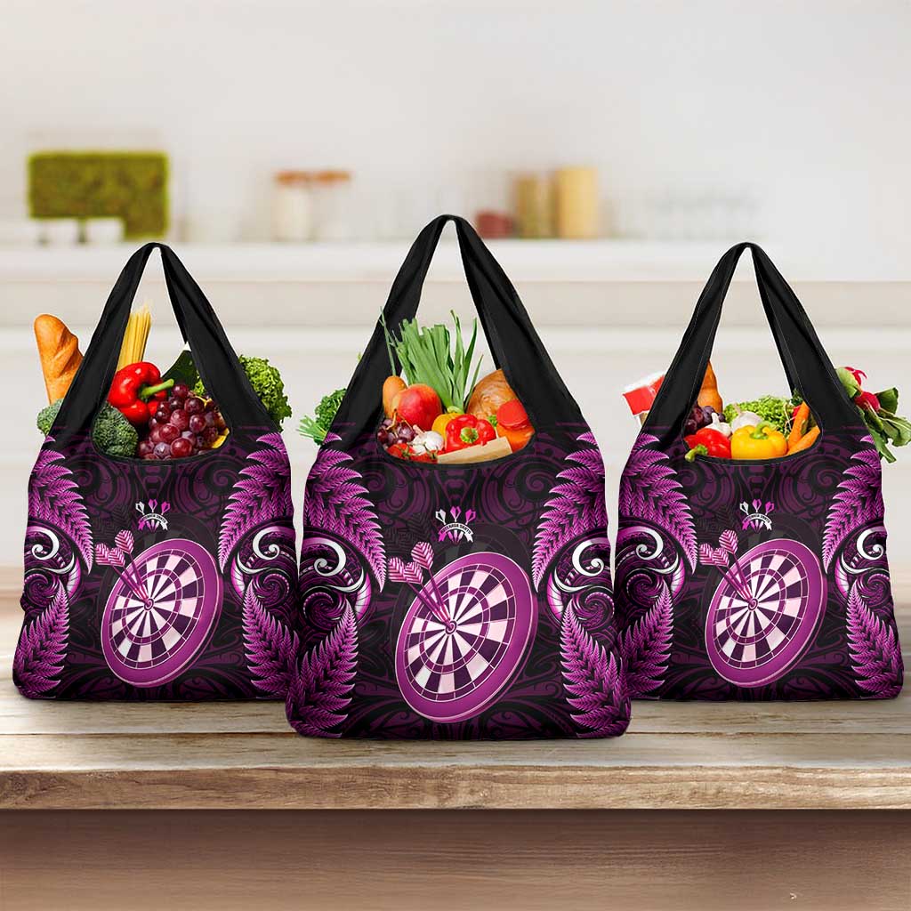 New Zealand Darts Grocery Bag Happiness Is A Tight Threesome Maori Pink