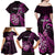 Personalised New Zealand Darts Family Matching Off Shoulder Maxi Dress and Hawaiian Shirt Happiness Is A Tight Threesome Maori Pink LT14 - Polynesian Pride