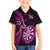 Personalised New Zealand Darts Family Matching Puletasi Dress and Hawaiian Shirt Happiness Is A Tight Threesome Maori Pink LT14 Son's Shirt Pink - Polynesian Pride