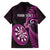 Personalised New Zealand Darts Family Matching Summer Maxi Dress and Hawaiian Shirt Happiness Is A Tight Threesome Maori Pink LT14 - Polynesian Pride