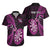 Personalised New Zealand Darts Hawaiian Shirt Happiness Is A Tight Threesome Maori Pink LT14 - Polynesian Pride