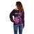 Personalised New Zealand Darts Off Shoulder Sweater Happiness Is A Tight Threesome Maori Pink LT14 - Polynesian Pride