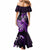 New Zealand Darts Mermaid Dress Happiness Is A Tight Threesome Maori Purple LT14 - Polynesian Pride