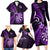 Personalised New Zealand Darts Family Matching Long Sleeve Bodycon Dress and Hawaiian Shirt Happiness Is A Tight Threesome Maori Purple LT14 - Polynesian Pride