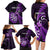 Personalised New Zealand Darts Family Matching Long Sleeve Bodycon Dress and Hawaiian Shirt Happiness Is A Tight Threesome Maori Purple LT14 - Polynesian Pride