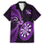 Personalised New Zealand Darts Family Matching Mermaid Dress and Hawaiian Shirt Happiness Is A Tight Threesome Maori Purple LT14 Dad's Shirt - Short Sleeve Purple - Polynesian Pride