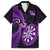 Personalised New Zealand Darts Family Matching Off Shoulder Long Sleeve Dress and Hawaiian Shirt Happiness Is A Tight Threesome Maori Purple LT14 Dad's Shirt - Short Sleeve Purple - Polynesian Pride