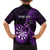 Personalised New Zealand Darts Family Matching Off Shoulder Maxi Dress and Hawaiian Shirt Happiness Is A Tight Threesome Maori Purple LT14 - Polynesian Pride