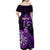 Personalised New Zealand Darts Family Matching Off Shoulder Maxi Dress and Hawaiian Shirt Happiness Is A Tight Threesome Maori Purple LT14 - Polynesian Pride