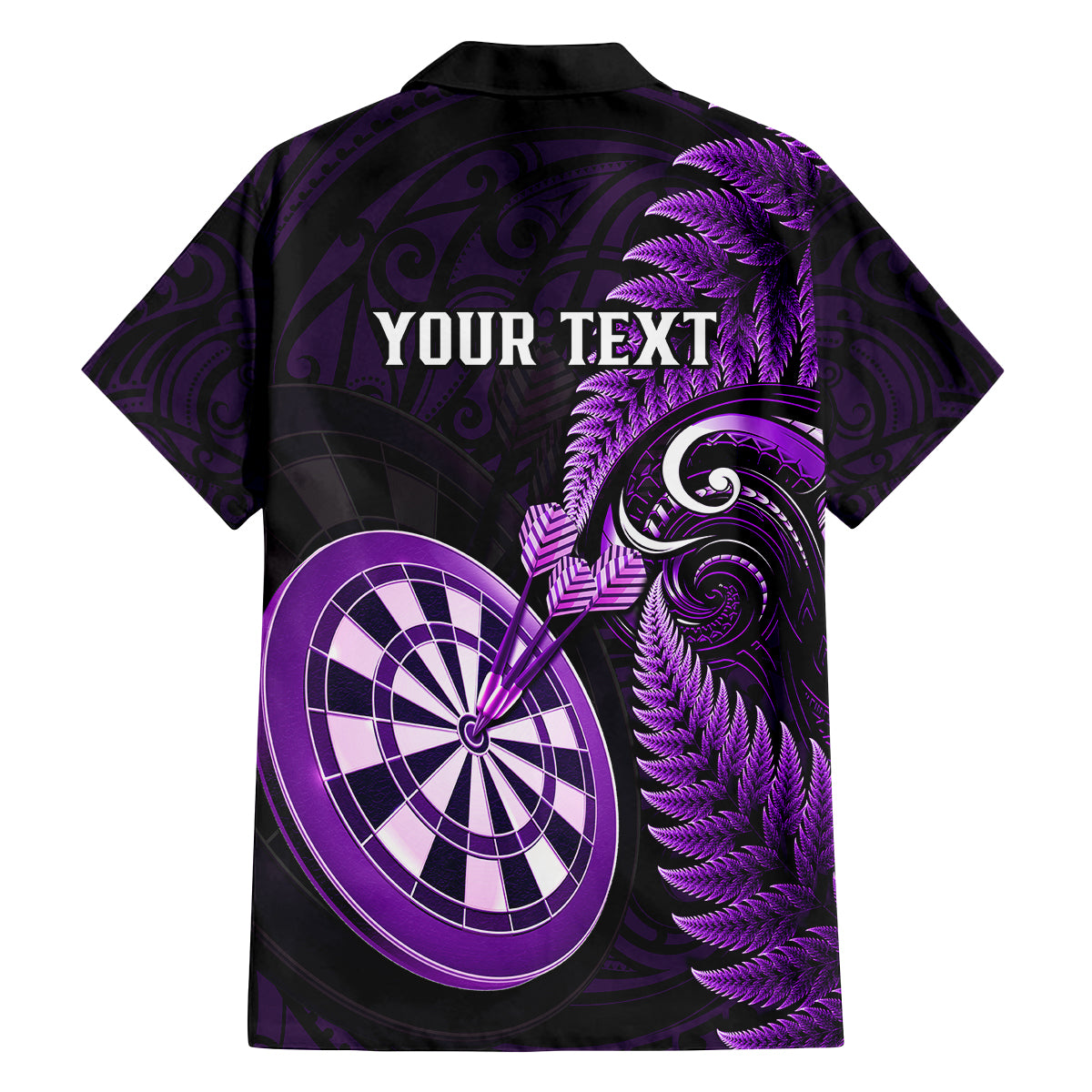Personalised New Zealand Darts Family Matching Tank Maxi Dress and Hawaiian Shirt Happiness Is A Tight Threesome Maori Purple LT14 - Polynesian Pride