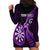 Personalised New Zealand Darts Hoodie Dress Happiness Is A Tight Threesome Maori Purple LT14 - Polynesian Pride