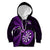 Personalised New Zealand Darts Kid Hoodie Happiness Is A Tight Threesome Maori Purple LT14 Hoodie Purple - Polynesian Pride