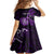 Personalised New Zealand Darts Kid Short Sleeve Dress Happiness Is A Tight Threesome Maori Purple LT14 - Polynesian Pride