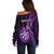 Personalised New Zealand Darts Off Shoulder Sweater Happiness Is A Tight Threesome Maori Purple LT14 - Polynesian Pride