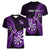 Personalised New Zealand Darts Women V Neck T Shirt Happiness Is A Tight Threesome Maori Purple LT14 - Polynesian Pride