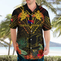 Papua New Guinea Central Province Hawaiian Shirt Papua Niugini Coat Of Arms With Flag Style LT14 - Polynesian Pride