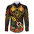 Papua New Guinea Chimbu Province Family Matching Summer Maxi Dress and Hawaiian Shirt Papua Niugini Coat Of Arms With Flag Style LT14 Dad's Shirt - Long Sleeve Black - Polynesian Pride