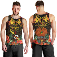 Papua New Guinea Chimbu Province Men Tank Top Papua Niugini Coat Of Arms With Flag Style LT14 - Polynesian Pride