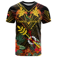 Papua New Guinea Chimbu Province T Shirt Papua Niugini Coat Of Arms With Flag Style LT14 Black - Polynesian Pride