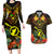 Papua New Guinea Southern Highlands Province Couples Matching Long Sleeve Bodycon Dress and Hawaiian Shirt Papua Niugini Coat Of Arms With Flag Style LT14 Black - Polynesian Pride