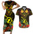 Papua New Guinea Southern Highlands Province Couples Matching Short Sleeve Bodycon Dress and Hawaiian Shirt Papua Niugini Coat Of Arms With Flag Style LT14 Black - Polynesian Pride