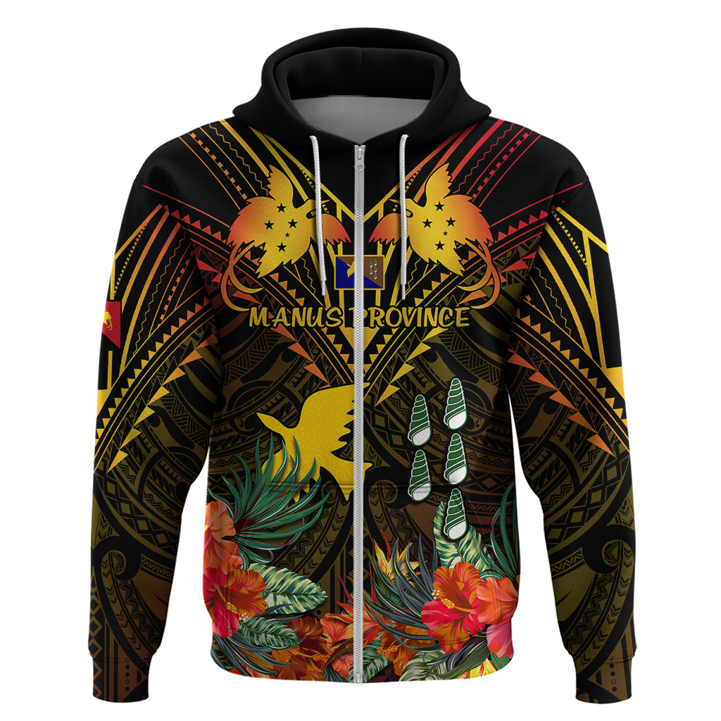 Papua New Guinea Manus Province Hoodie Papua Niugini Coat Of Arms With Flag Style LT14 - Polynesian Pride