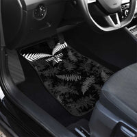 Custom New Zealand Silver Fern Football Car Mats Go Aotearoa Grunge Black LT14 - Polynesian Pride
